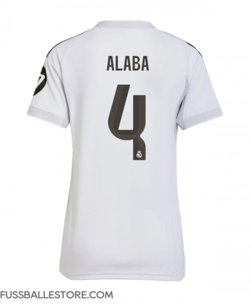 Günstige Real Madrid David Alaba #4 Heimtrikot Damen 2025-26 Kurzarm Günstige Real Madrid David Alaba #4 Heimtrikot Damen 2025-26 Kurzarm